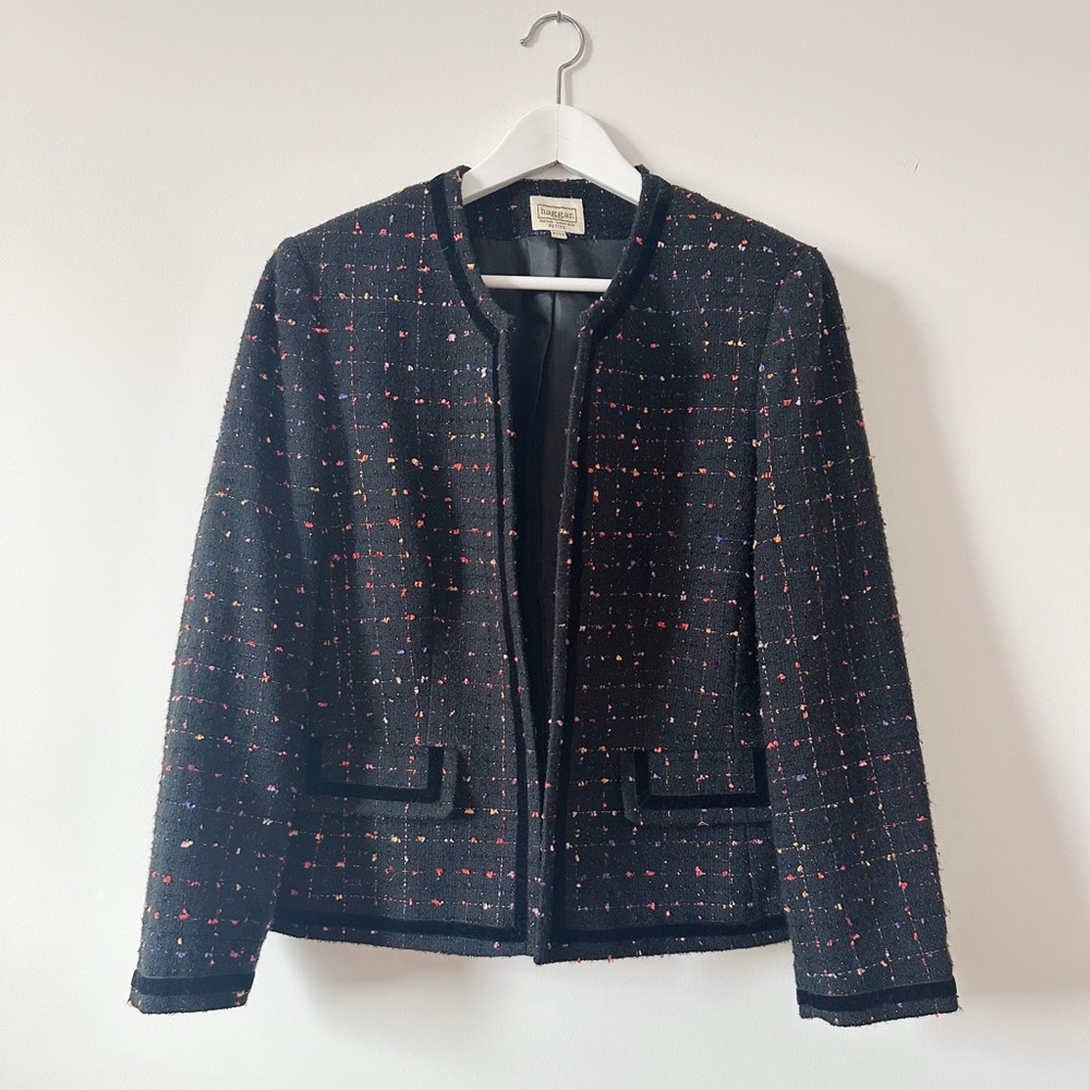 Haggar women blazer with velvet details size 12 /p